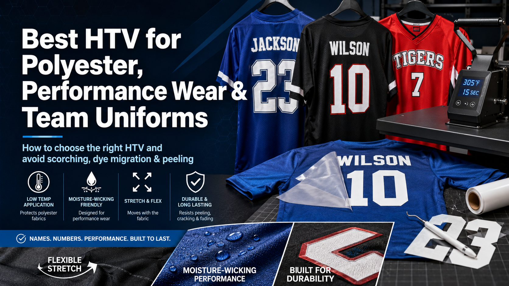 Best HTV for Polyester, Performance Wear & Team Uniforms