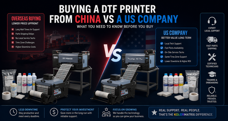Buying a DTF Printer from China vs a US Company: What You Need to Know