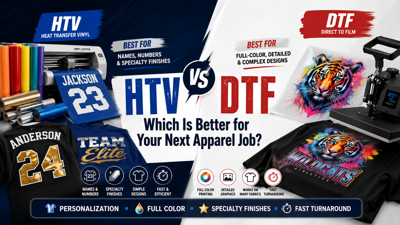 HTV vs DTF: Which Is Better for Your Next Apparel Job?