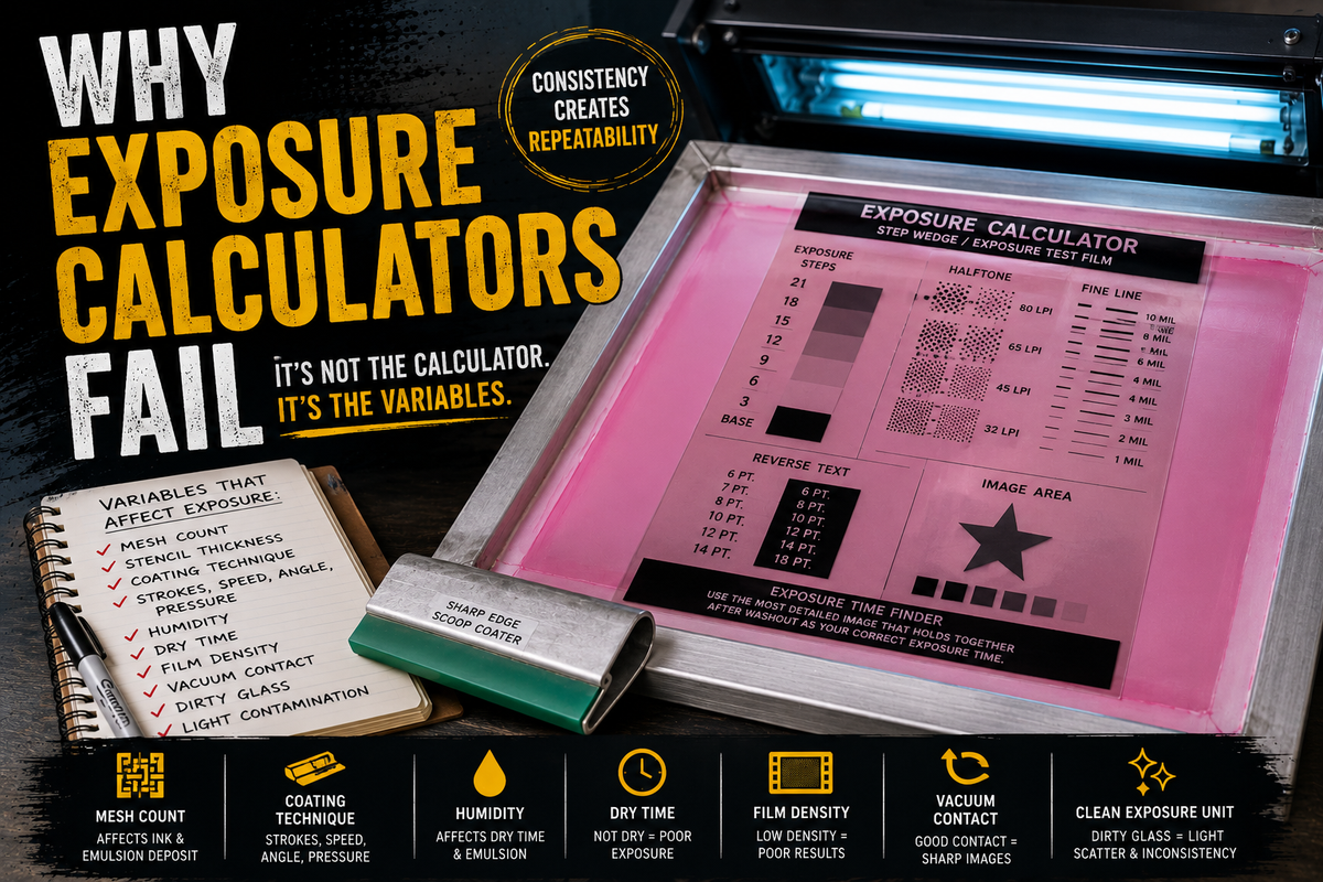 Why Exposure Calculators Fail: The Screen Printing Variables Most Shops Overlook