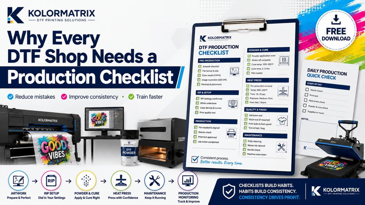 Why Every DTF Shop Needs a Production Checklist