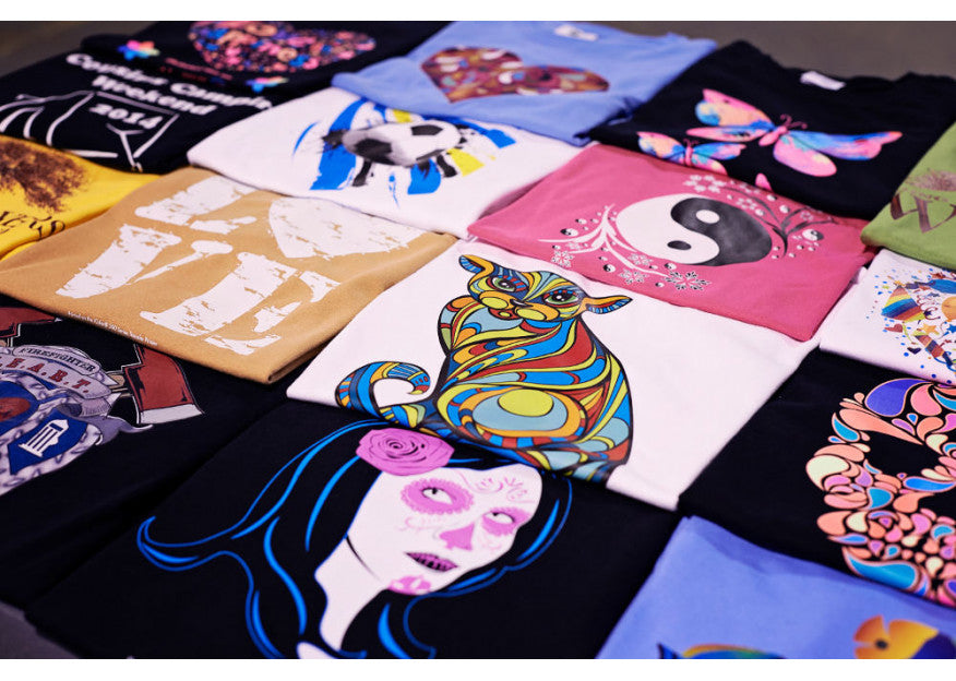 DIFFERENT PRINTING METHODS FOR CUSTOMIZED T-SHIRTS.
