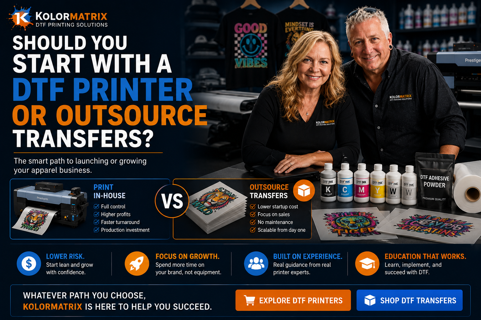 Should You Start with a DTF Printer or Outsource Transfers?