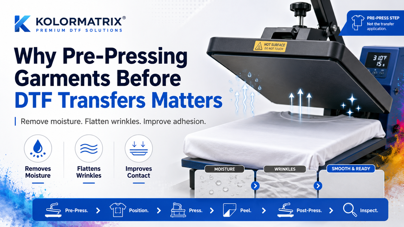 Why Pre-Pressing Garments Before DTF Transfers Matters