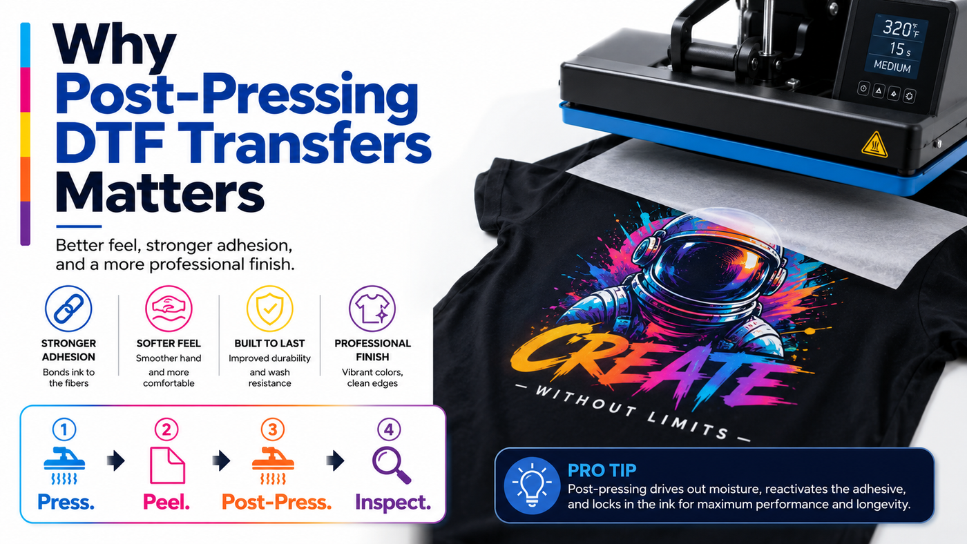 Why Post-Pressing DTF Transfers Matters