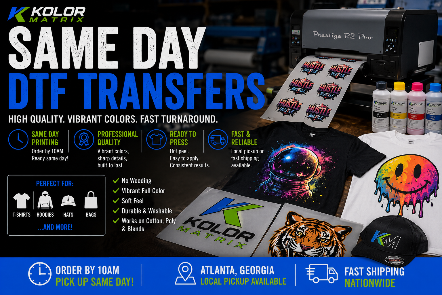 Same day DTF Transfers