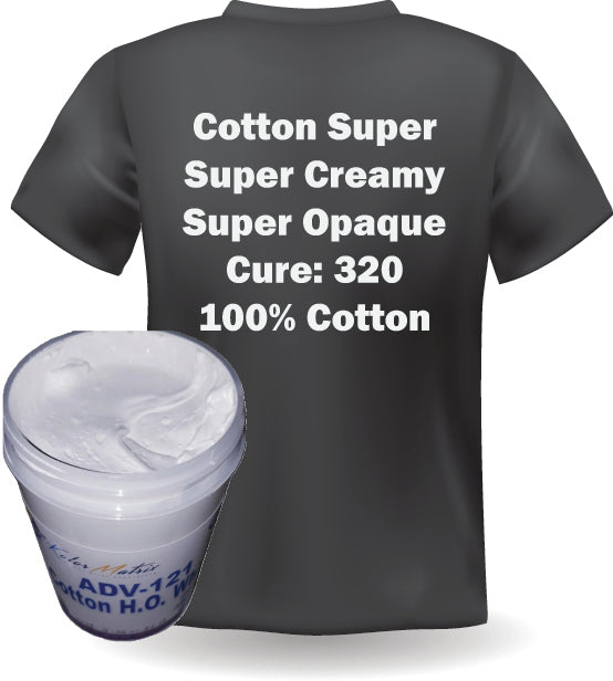 ADV121 Cotton Super Opaque White Plastisol Ink