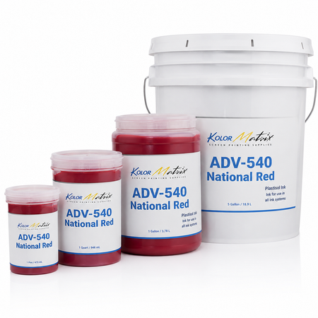 Kolor Matrix ADV-540 National Red ink containers on a white background