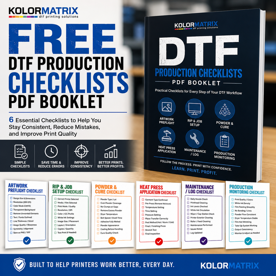 Free DTF Production Checklists PDF Booklet