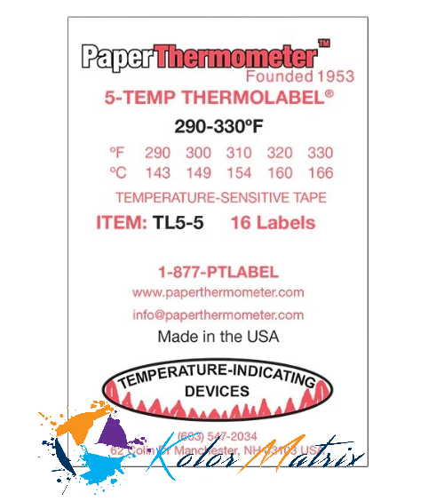 Ink Temperature Strip - 16 pack