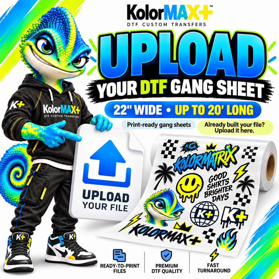 Upload Print-Ready 34" width DTF Gang Sheet - KolorMAX+.