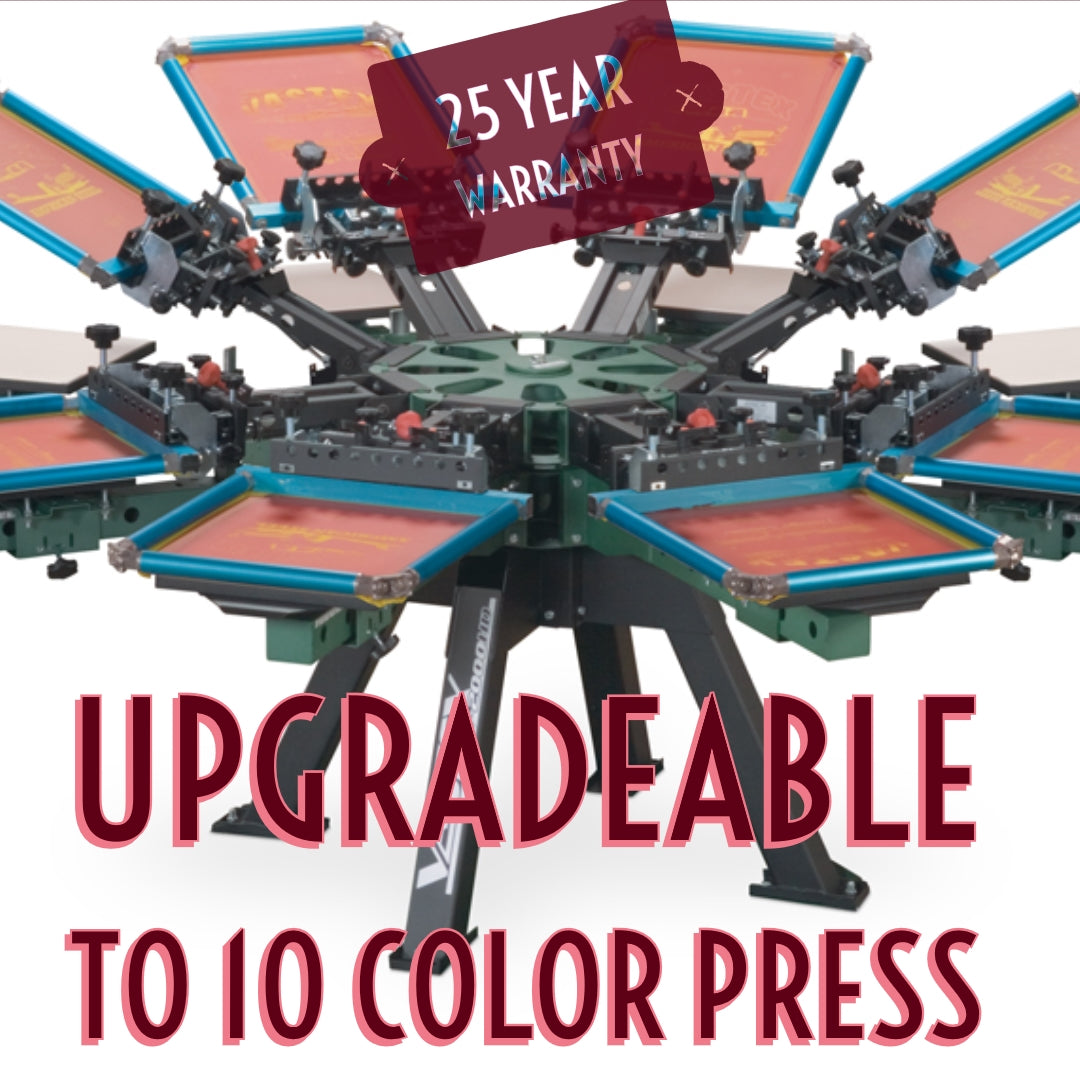 V2000 8 Station / 8 Color Premium Grade Manual Press 